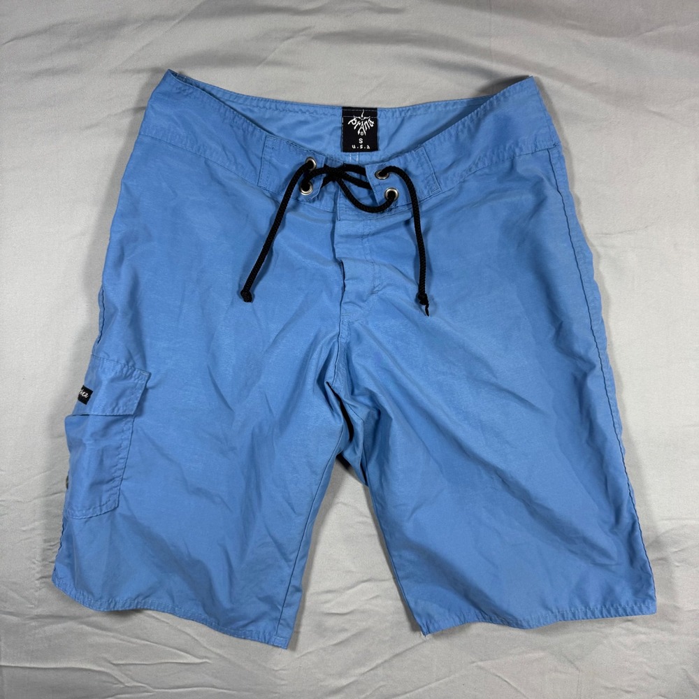Prana Board Shorts Mens S Blue Cargo Pocket Swim Trunks USA